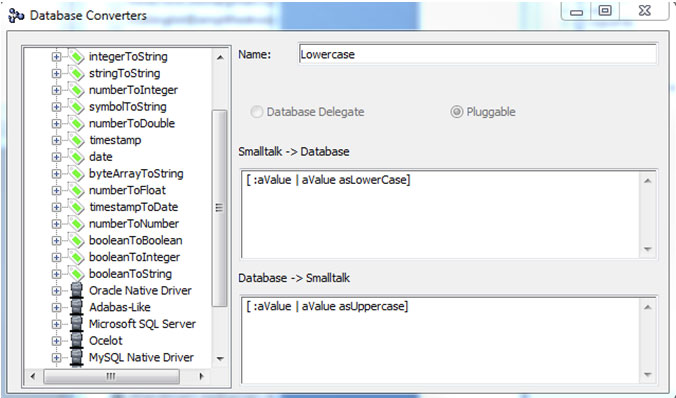 The mapping tool allows you to consult the available converters in the system but doesn’t allow you to edit or add new ones.