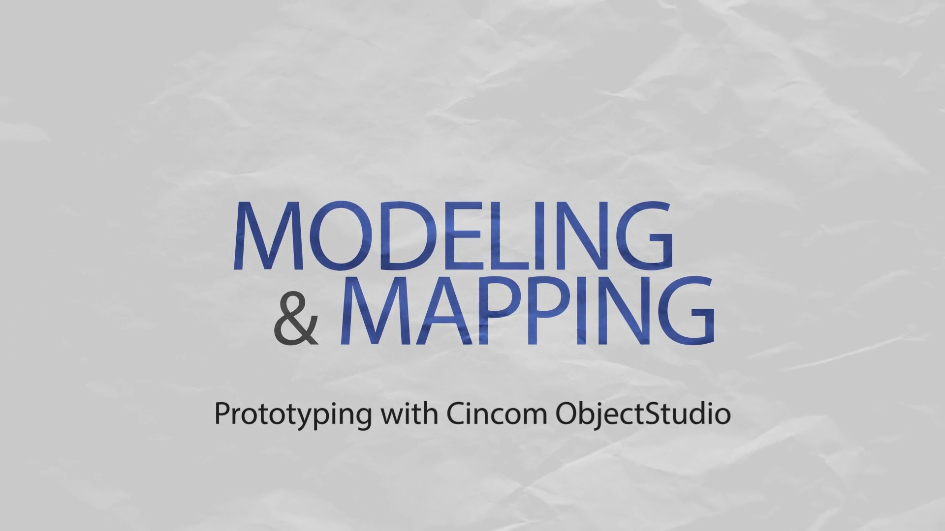 Modeling and Mapping with Cincom ObjectStudio